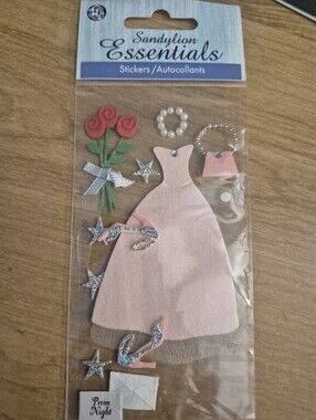 Sandylion Essentials Pink Dress Sticker Set
